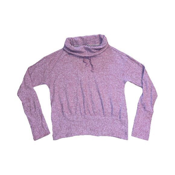 Anthropologie Tops - ANTHROPOLOGIE Saturday Sunday Pink Waffle Knit Sweater Cowl Neck Preppy Basic M